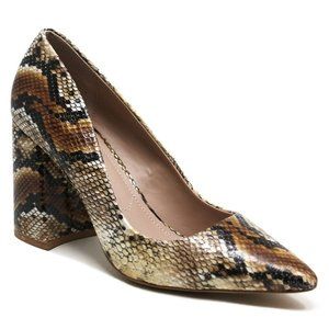 Charles by Charles David Women Pump Heels Vasto Size US 6.5M Natural Snake Print